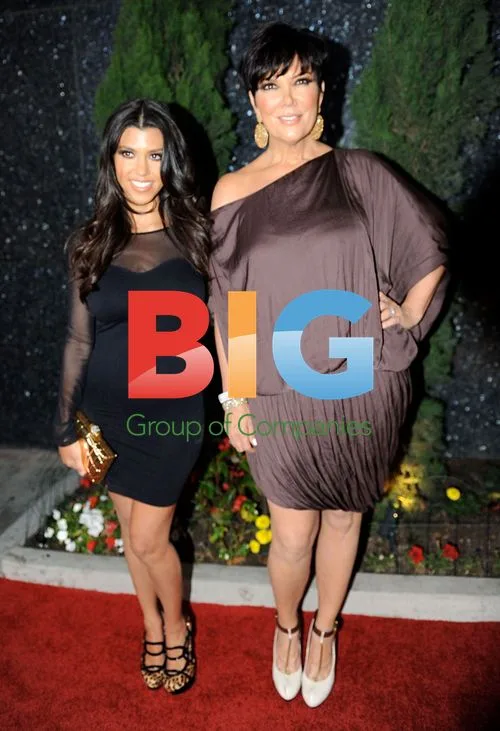 Kourtney and Kris Kardashian at E!'s "The Spin Club" Launch Party