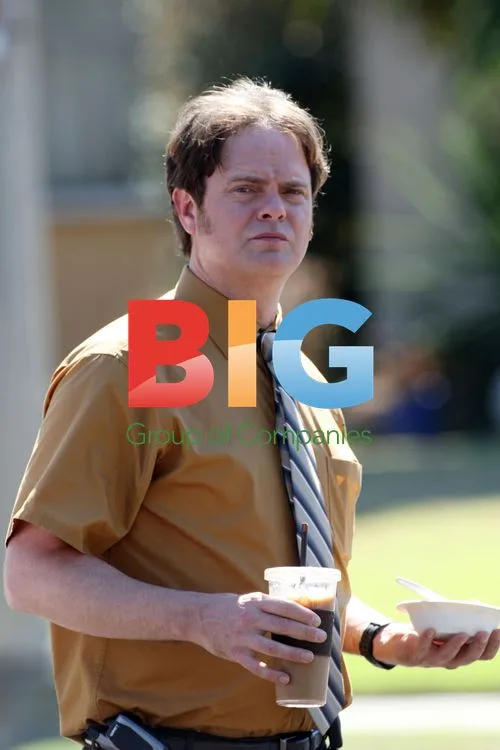 Rainn Wilson on The Office set
