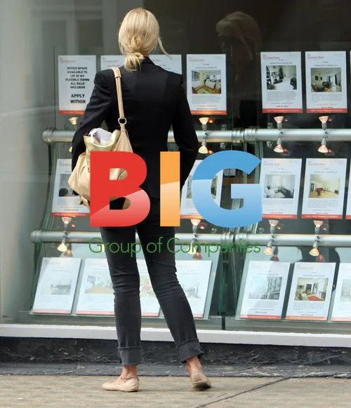 Joely Richardson Checks Estate Agent Window
