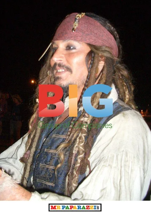 Johnny Depp Filming "Pirates" in Hawaii