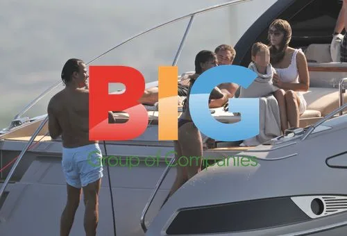 Elizabeth Hurley and family in Saint Tropez