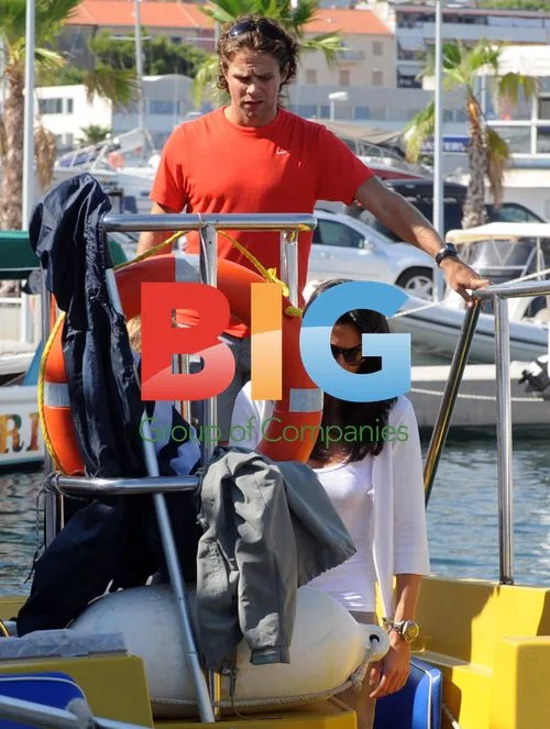 Gabriela Sabatini takes boat to Hvar, Croatia