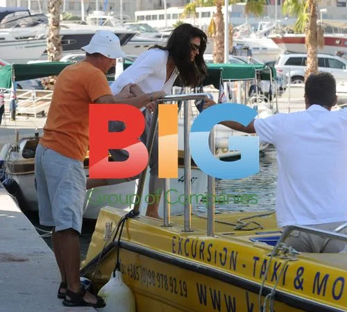 Gabriela Sabatini Boards Taxi Boat to Hvar