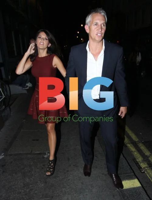 Gary Lineker and Danielle Bux Leaving Grouchos