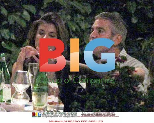 George Clooney and Elisabetta Canalis Dine in Italy