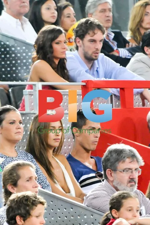Celebrities at Spain vs USA Basketball Game
