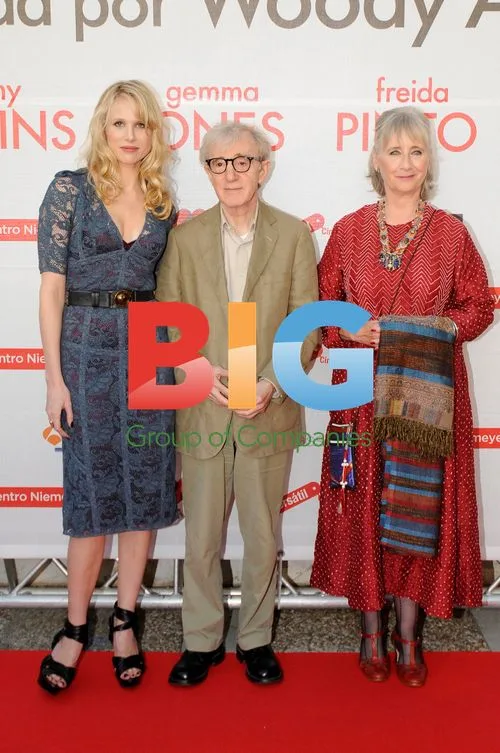 Woody Allen, Lucy Punch and Gemma Jones at film premiere