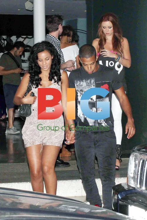 Marvin Humes with The Saturdays in LA