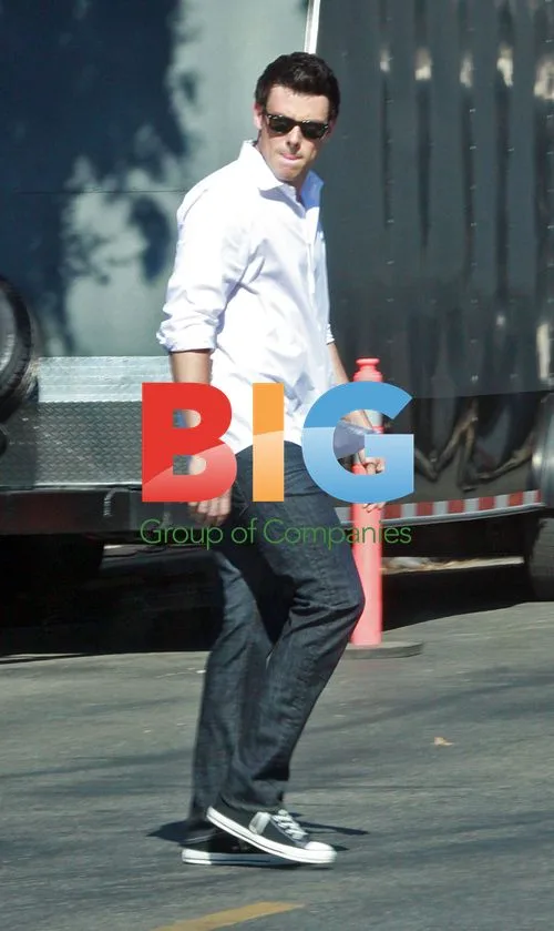 Corey Monteith on Glee Set
