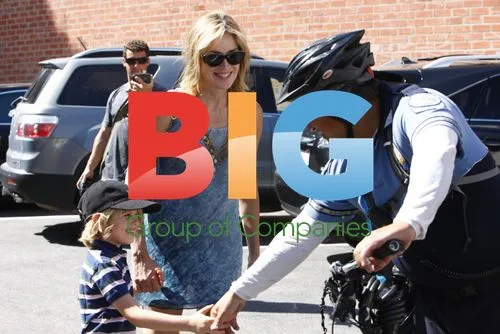 Sharon Stone and son Roan at 'Color Me Mine'