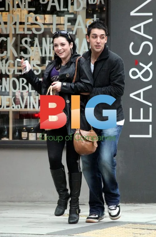 Shona McGarty and Ashley Kumar spotted leaving Nandos