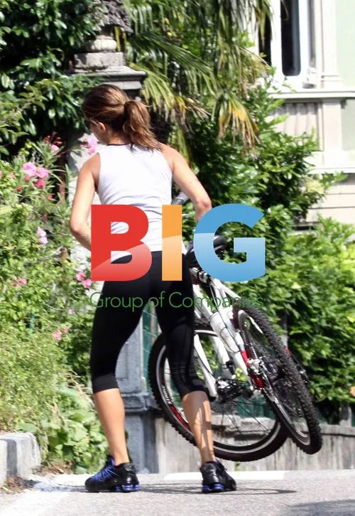 George Clooney on bike ride with Elisabetta Canalis