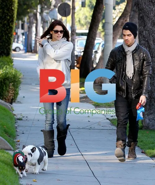 Ashley Greene and Joe Jonas with Dogs