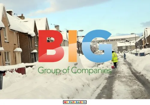 Snow covered streets in Scotland