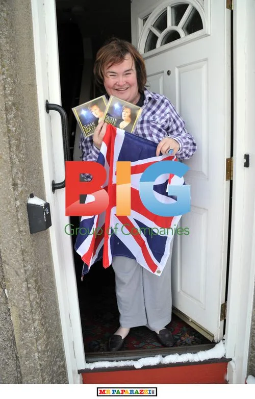 Susan Boyle Returns to Snowy Scotland