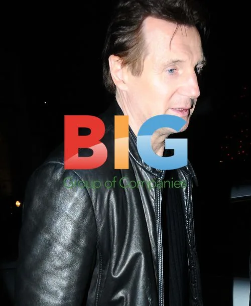 Liam Neeson spotted with mystery companions
