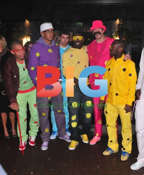 Manchester City players in fancy dress night out