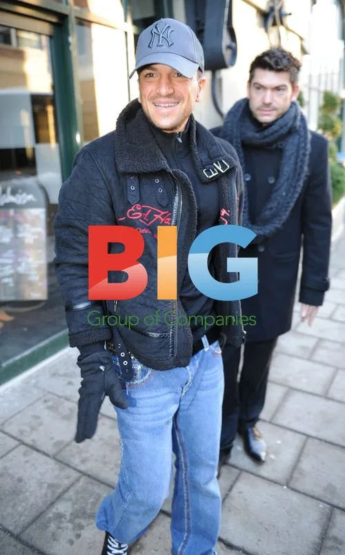 Peter Andre Leaving Hotel in Newcastle