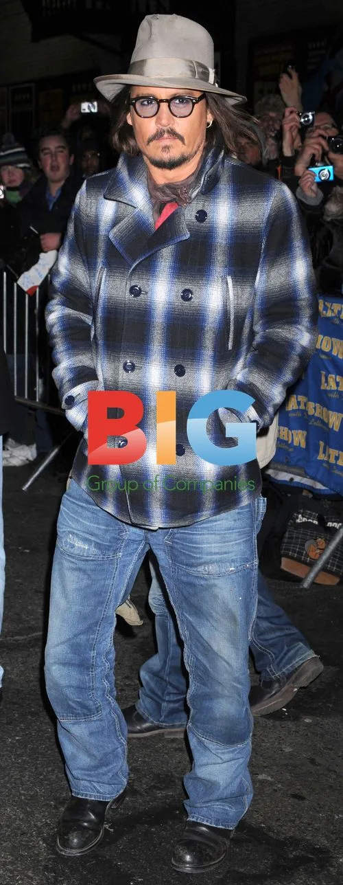 Johnny Depp Visits Late Show NYC