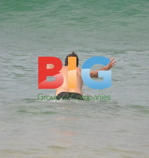 TV Personality Mark Nicholas Swimming in Australia