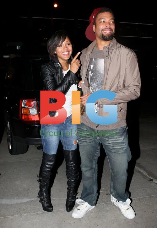 Meagan Good Smiles Outside Trousdale in Hollywood