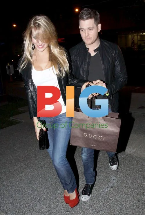 Michael Buble and Fiancee Dinner in Hollywood