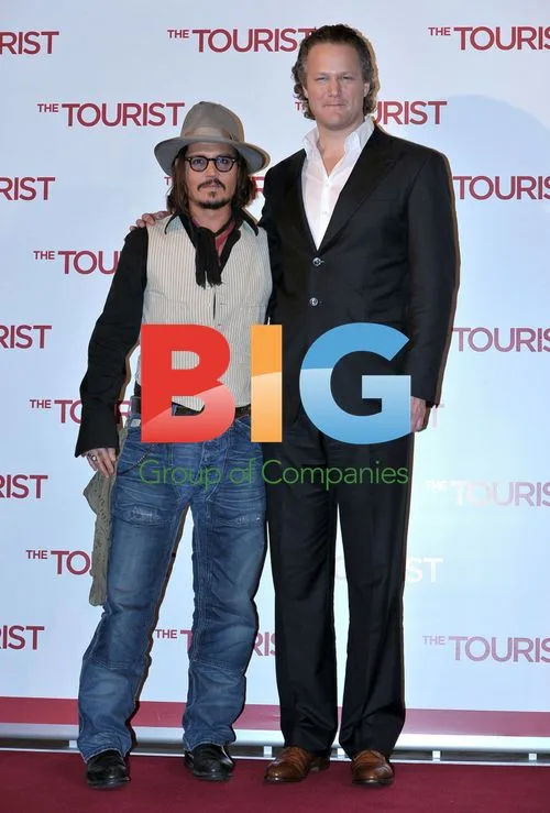 Johnny Depp & Florian Donnersmarck at The Tourist Photocall