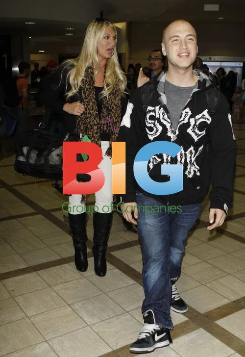 Brooke Hogan and brother Nick at LAX