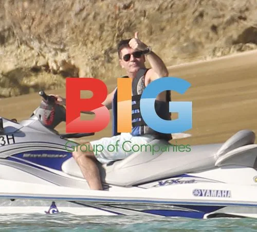 Simon Cowell Jet Skiing in Caribbean