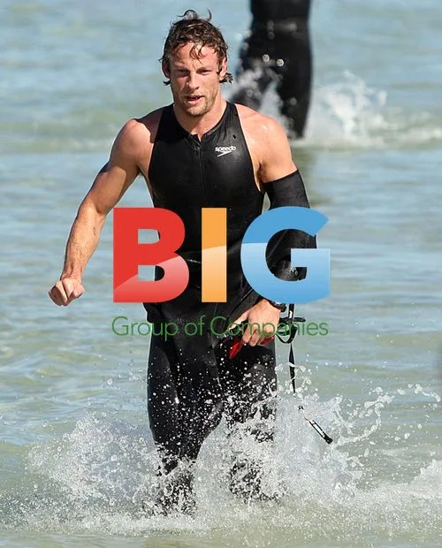 Jenson Button and Jessica Michibata Triathlon