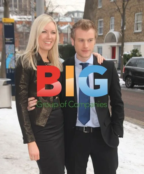 Celebrities Struggle in Snow at ITV Studios