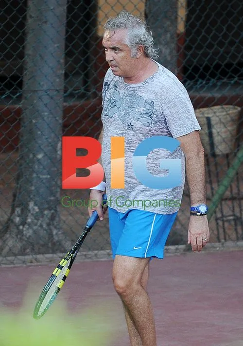 Flavio Briatore Plays Tennis in Kenya