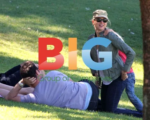 Naomi Watts and Liev Schrieber with sons in Sydney