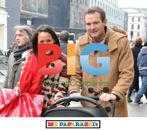 Footballer Jonatan Johansson and TV Presenter Wife Shop with Baby