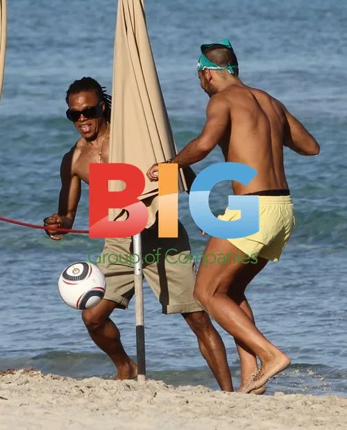 Edgar Davids on Miami Beach