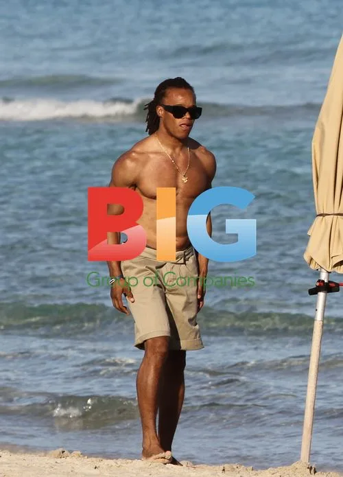Edgar Davids on Miami Beach