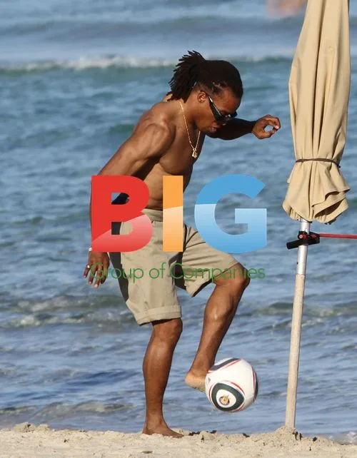 Edgar Davids on Miami Beach