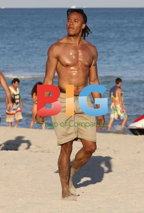 Edgar Davids on Miami Beach