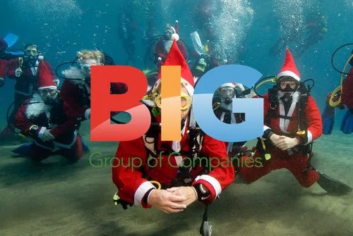 Divers Dressed as Santa Demonstrating in Lanzarote