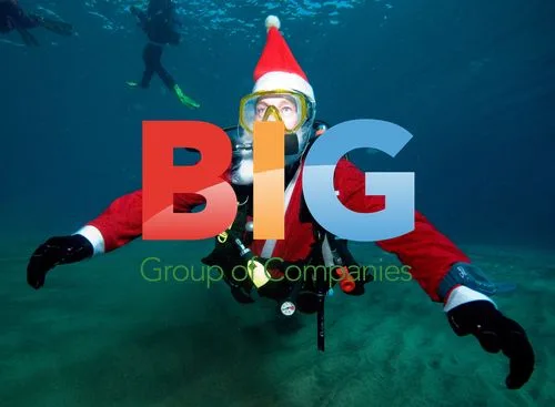 Divers dressed as Santa for sea conservation