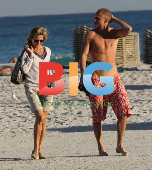 French TV Star Claire Chazel with Boyfriend in Miami