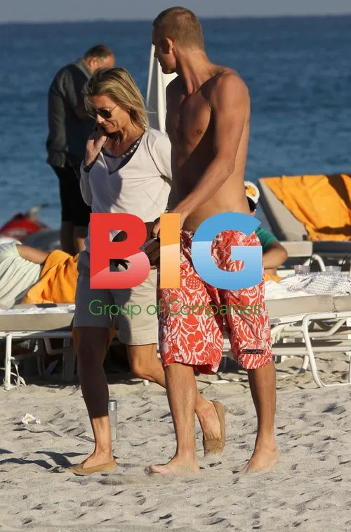 Claire Chazel with boyfriend in Miami