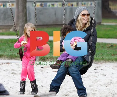 Heidi Klum and Seal at Kids Park