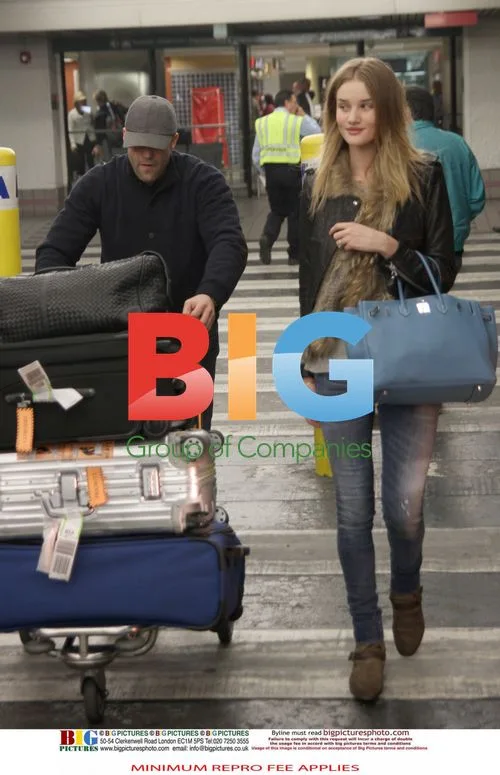 Jason Statham and Rosie Huntington-Whiteley at Airport