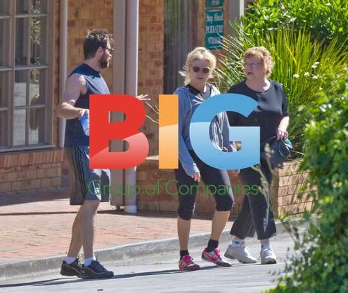 Hugh Jackman, Deborra Lee Furness at Gym Workout