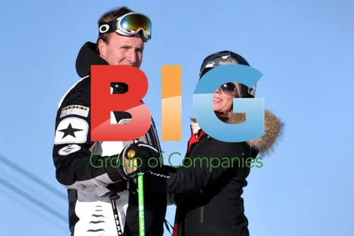 Geri Halliwell Skis with Boyfriend Henry Beckwith
