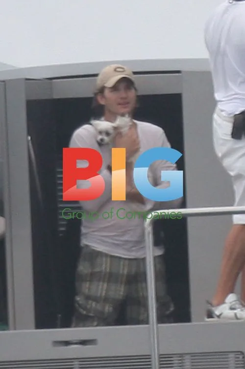 Demi Moore and Ashton Kutcher in St Barth