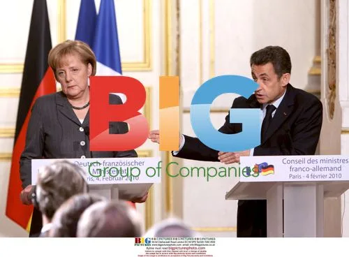Sarkozy and Merkel at French-German Council Press Conference