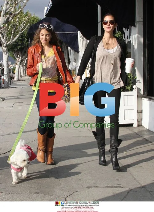 Teri Hatcher and daughter Emerson Rose stroll with dog