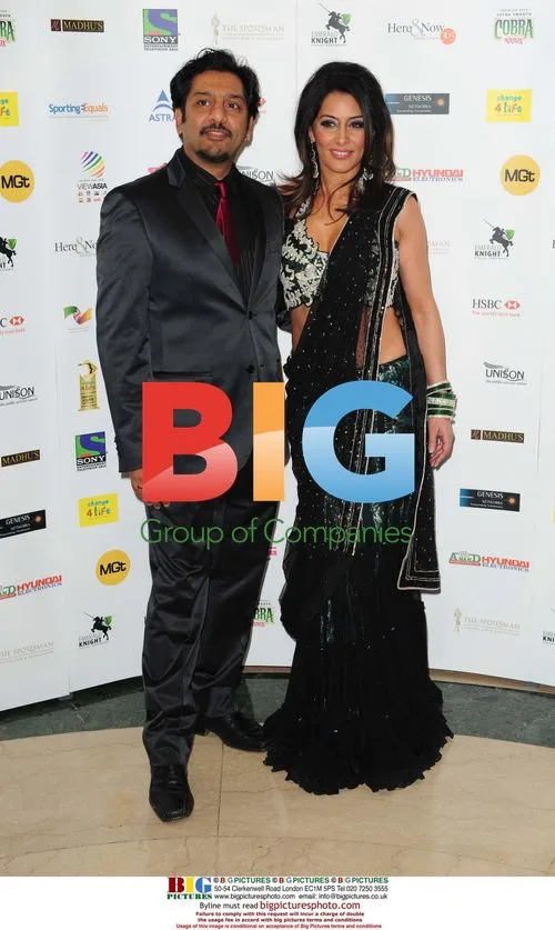 Laila Rouass and Nitin Ganatra at British Asian Sports Awards